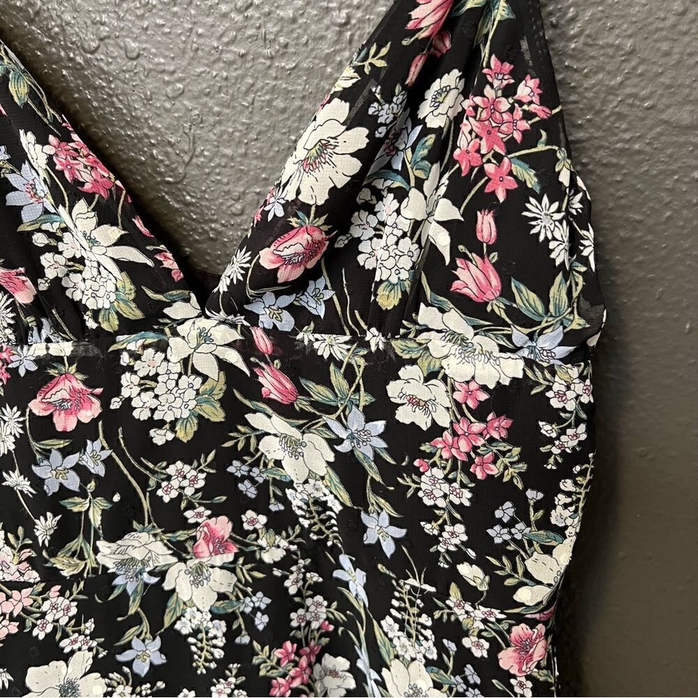 REVOLVE, Superdown, Sienna Fit & Flare Dress in Black Floral - Picture 6 of 15